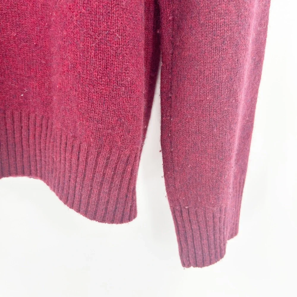 Banana Republic Mens Cozy 100% Cashmere V Neck Pullover‎ Sweater Size M Burgundy